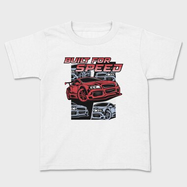 Built for Speed Gtr Red, Kids' T-Shirt