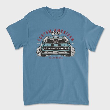 Унисекс Мъжка Тениска, Custom American Muscle Car