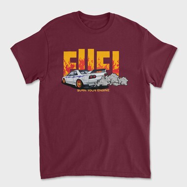 Unisex Men's T-Shirt, Fuel Burn Your Engine
