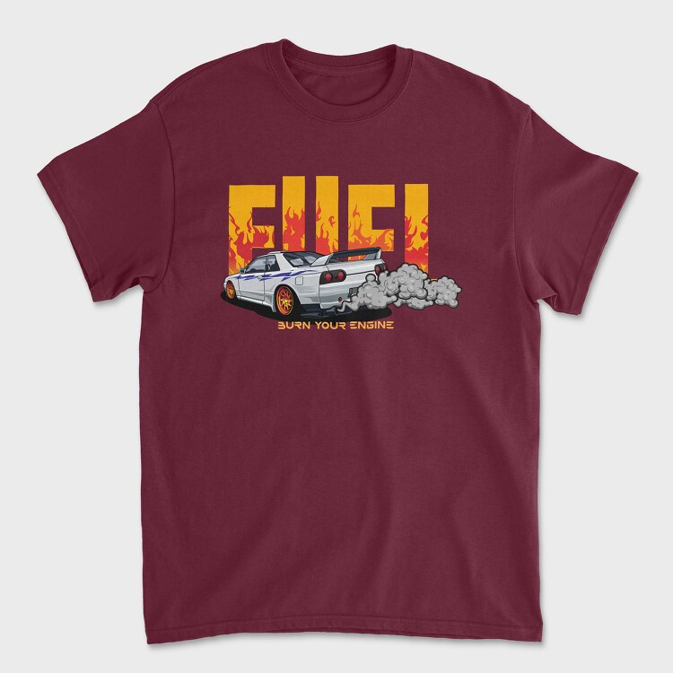 Fuel Burn Your Engine, Unisex Men's T-Shirt