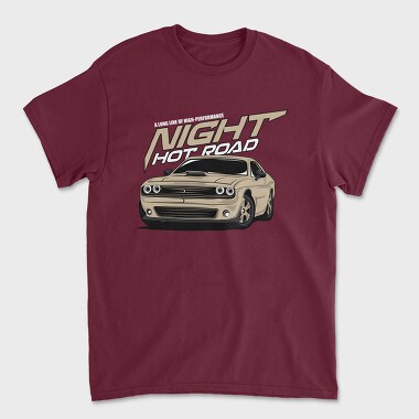 Night Hot Road Mustang, Unisex Men's T-Shirt