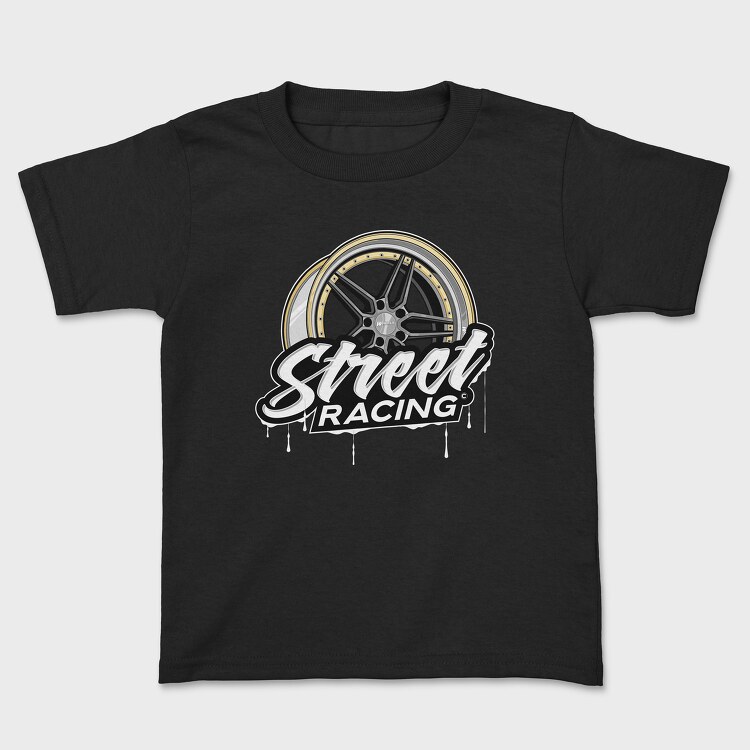 Street Racind Rim, Kids' T-Shirt