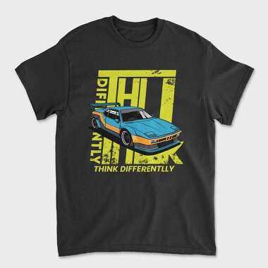 Think Differently Race Car, Unisex Men's T-Shirt