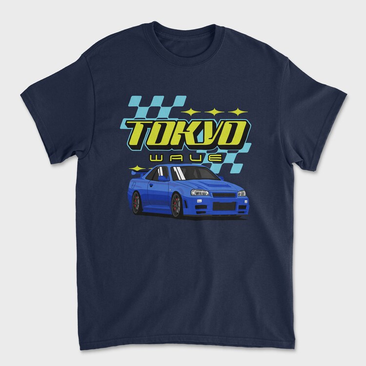Tokyo Wave Gtr, Unisex Men's T-Shirt
