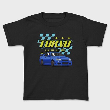 Tokyo Wave Gtr, Kids' T-Shirt