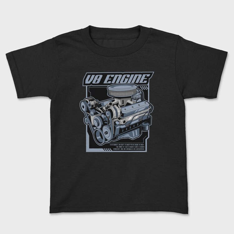 V8 Engine, Kids' T-Shirt
