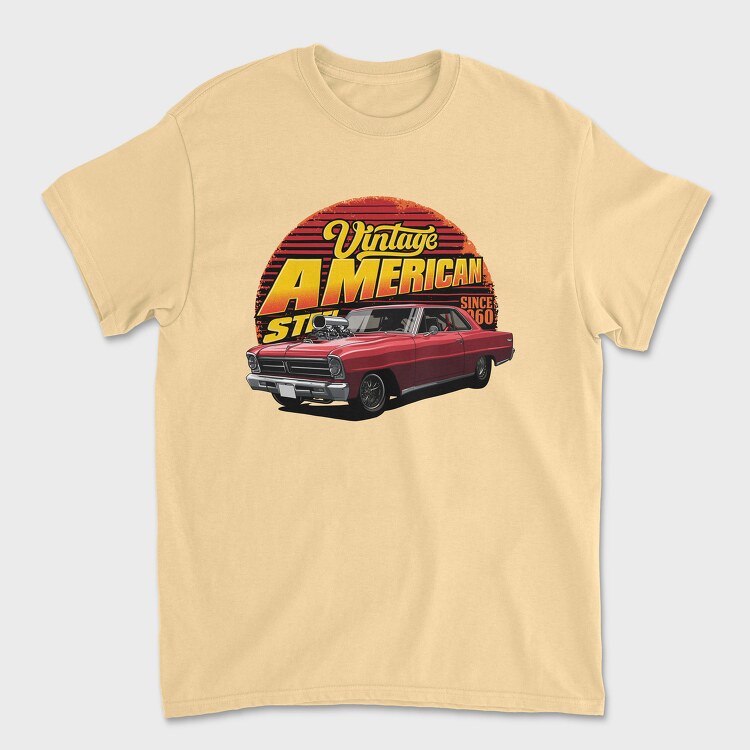 Vintage American Custom 1960, Унисекс Мъжка Тениска