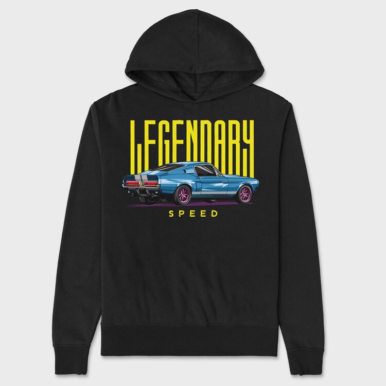 Legendary Speed Mustang, Unisex Men's Hoodie