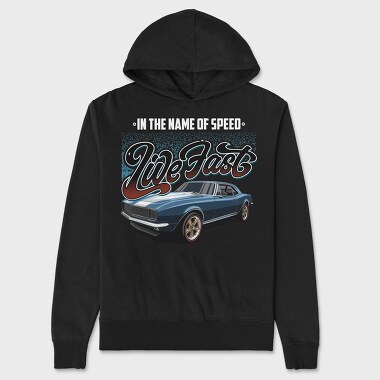 Live Fast Old Mustang, Unisex Men's Hoodie