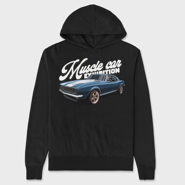 Muscle Blue Car, Unisex Men's Hoodie