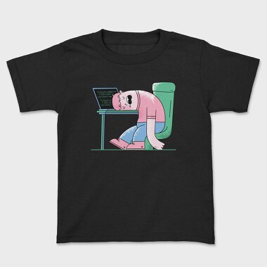 Man Sleeping On Desk, Kids' T-Shirt