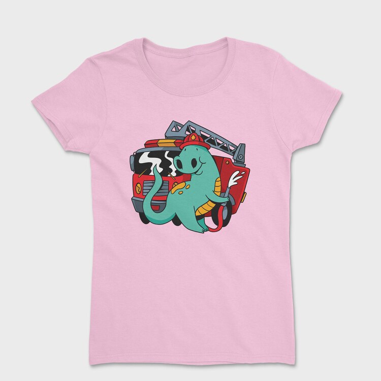 Firefighter Dinosaur, Women's T-Shirt