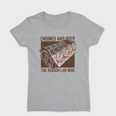 Engine and Beer, Women's T-Shirt
