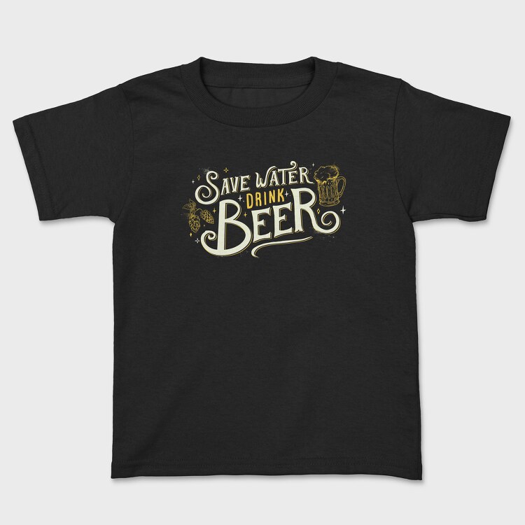 Save Water Drink Beer, Kids' T-Shirt