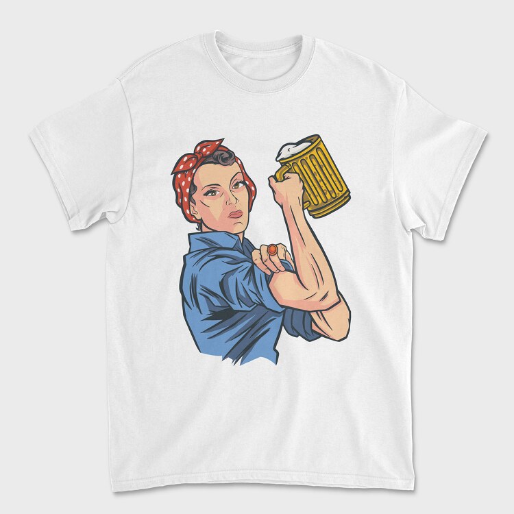 Beer Woman, Унисекс Мъжка Тениска