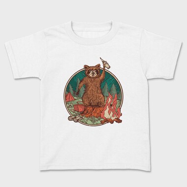 Kids' T-Shirt, Raccoon Beer