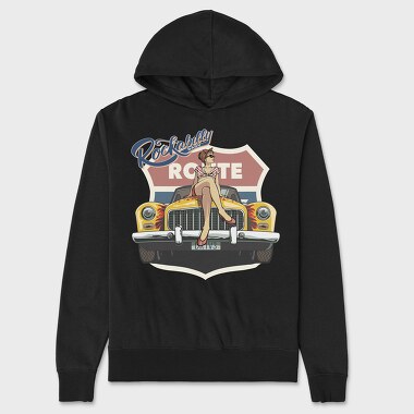 Rackabilly Route, Unisex Men's Hoodie