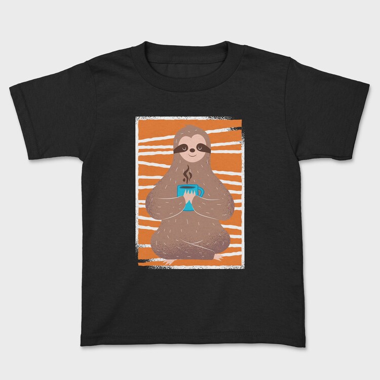 Sloth Coffee, Kids' T-Shirt