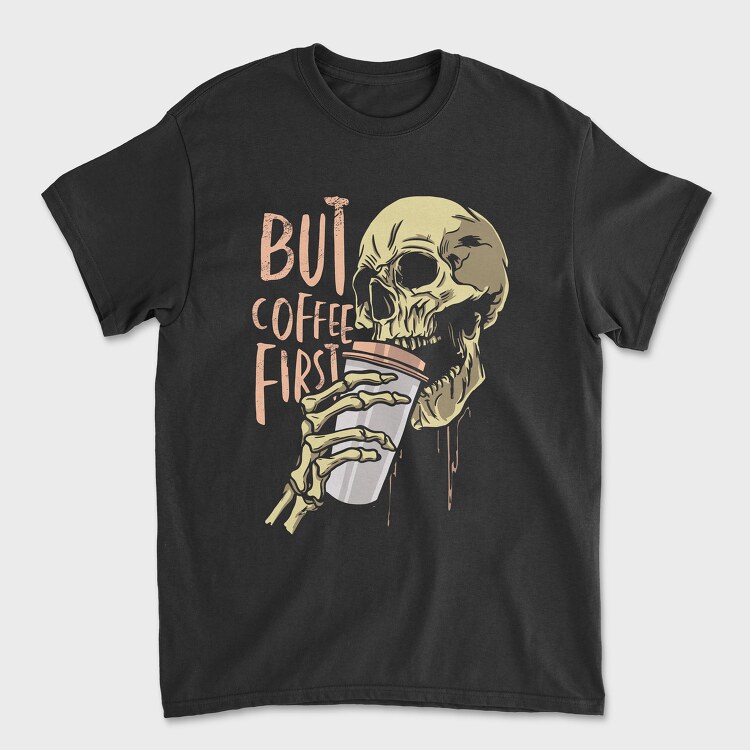 Coffe Skull, Unisex Men's T-Shirt