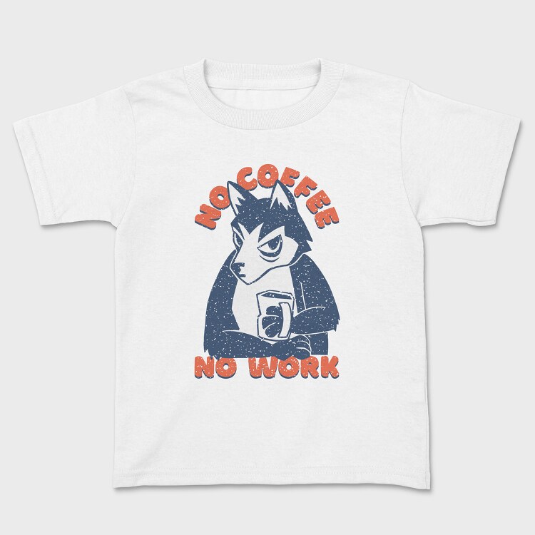 Husky No Coffee No Work, Kids' T-Shirt