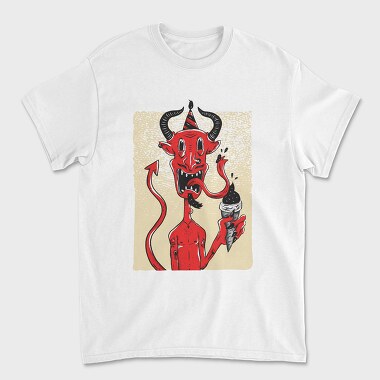 Devil Ice Cream, Unisex Men's T-Shirt
