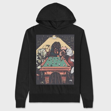 Big Dogs Billard, Unisex Men's Hoodie