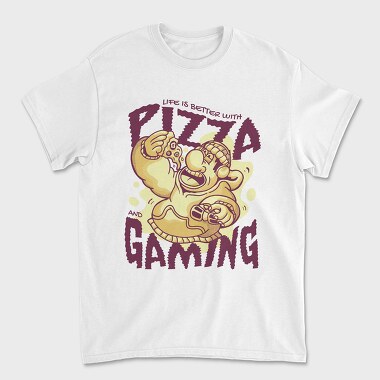 Pizza Guy Gaming, Unisex Men's T-Shirt