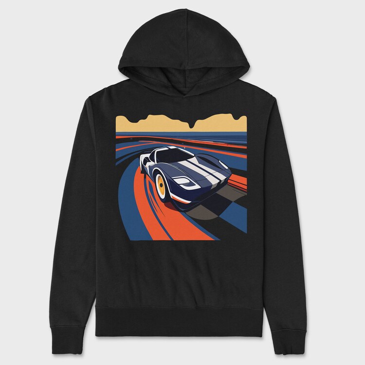 Vintage Supercar in Retro, Unisex Men's Hoodie