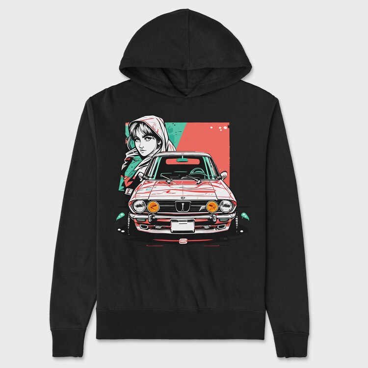 Classic Car Frontal Perspective, Unisex Men's Hoodie