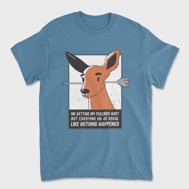 Feelings Hurt Deer, Unisex Men's T-Shirt