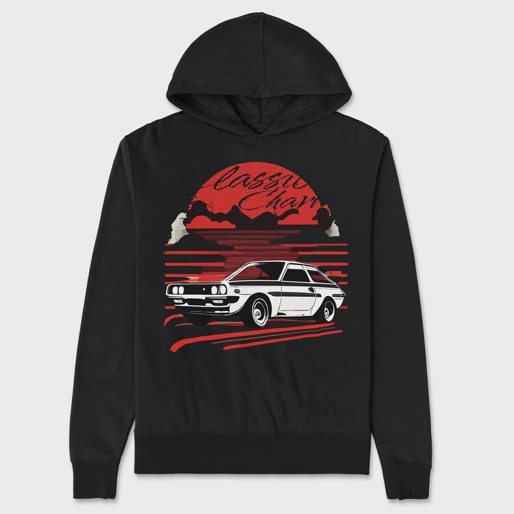 Classic Car MountainsClassic Charm, Унисекс Мъжко Суичър
