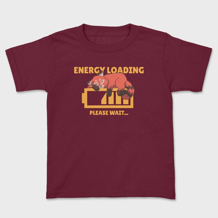 Red Panda Energy Loading, Kids' T-Shirt