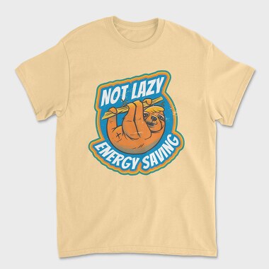 Not Lazy Energy Saving, Unisex Men's T-Shirt