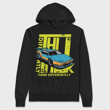 Think Differently Race Car, Unisex Men's Hoodie