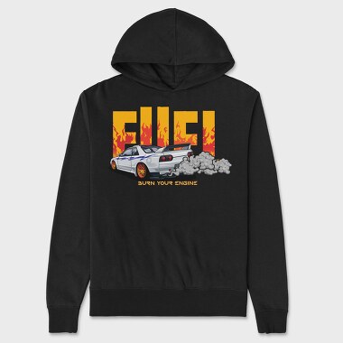 Fuel Burn Your Engine, Unisex Men's Hoodie