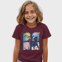 Retro Car Convertible With Girl and Trees, Unisex Men's T-Shirt