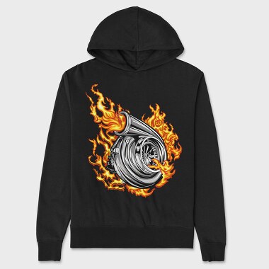 Turbo Flame, Unisex Men's Hoodie