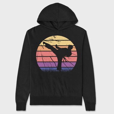 Martial Arts Retro Sunset, Unisex Men's Hoodie