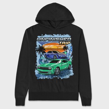 Unfinished Trip Cars, Unisex Men's Hoodie
