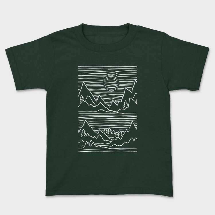 Mountains 3d, Kids' T-Shirt