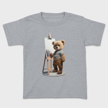 Artist Teddy, Kids' T-Shirt