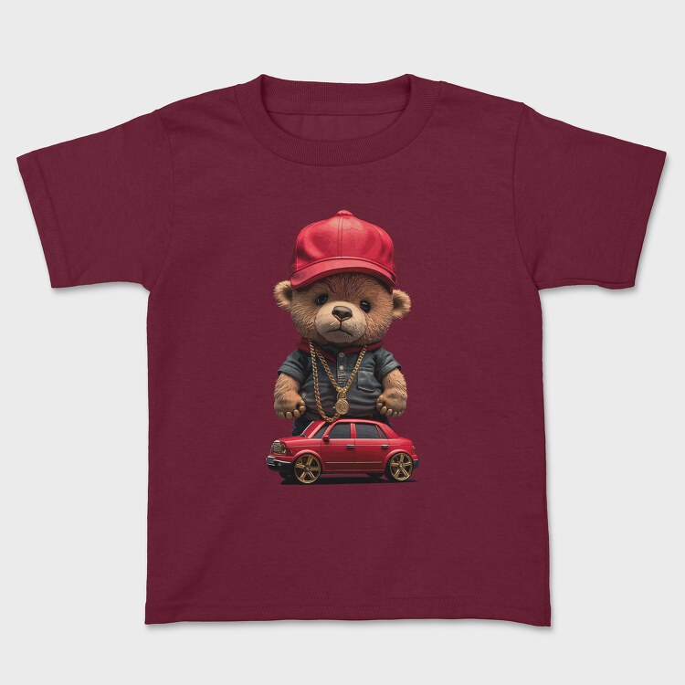 Car Teddy Bear, Kids' T-Shirt