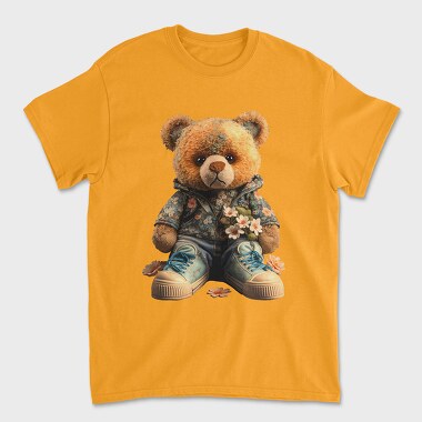 Floral Teddy, Unisex Men's T-Shirt