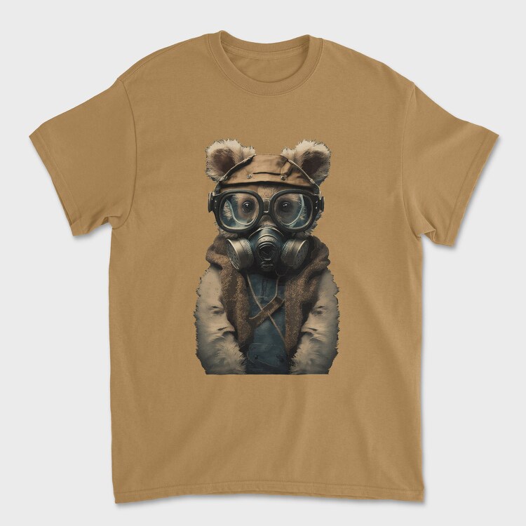 Gas Mask Teddy, Unisex Men's T-Shirt