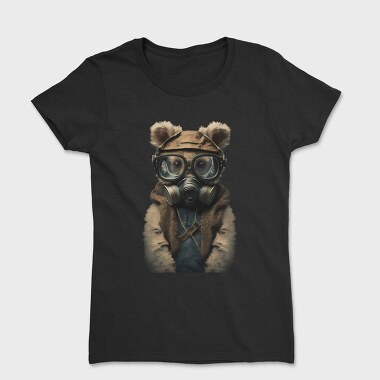 Gas Mask Teddy, Women's T-Shirt