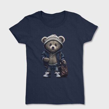 Women's T-Shirt, School Teddy Bear