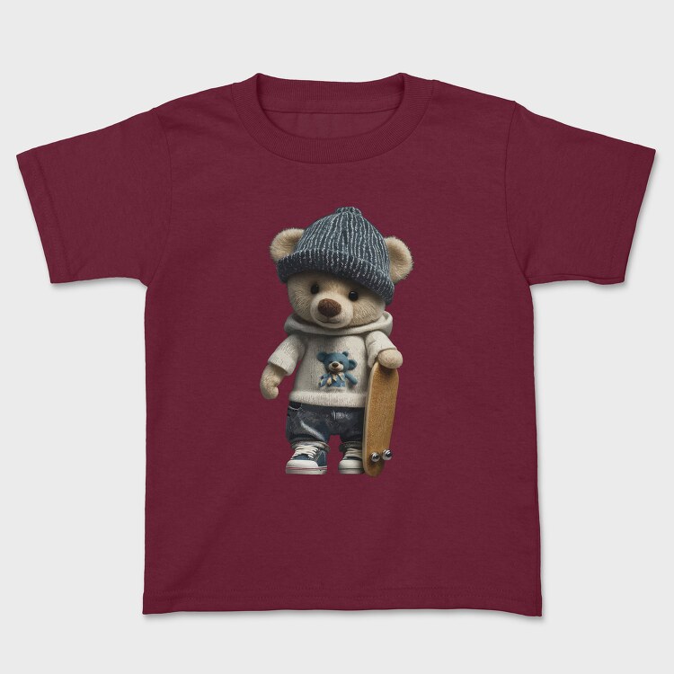 Skate Teddy Bear, Kids' T-Shirt