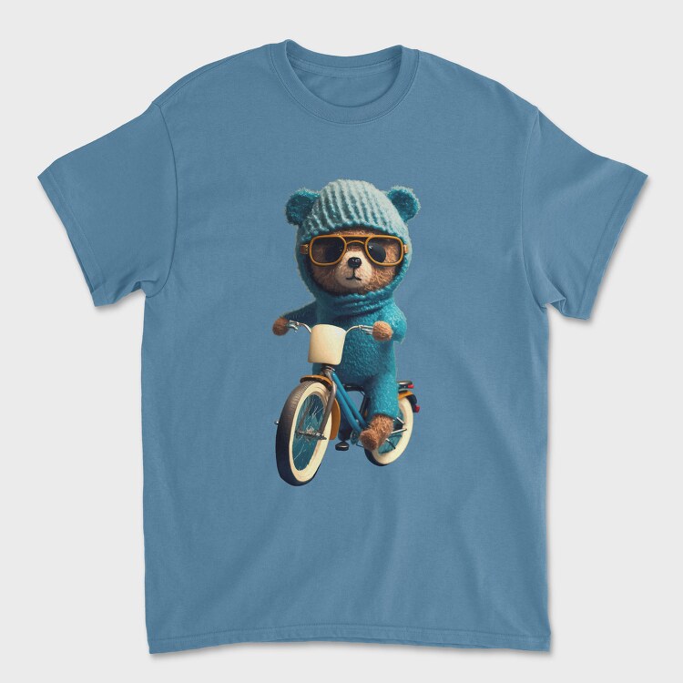 Teddy Bear Bicycle, Унисекс Мъжка Тениска