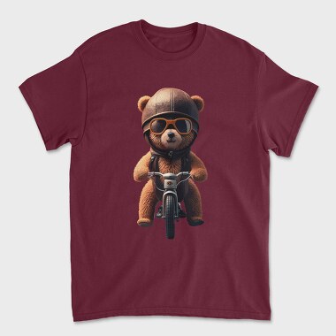 Унисекс Мъжка Тениска, Teddy Bear Bike