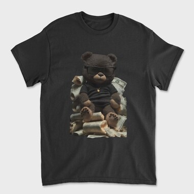 Unisex Men's T-Shirt, Teddy Bear Money